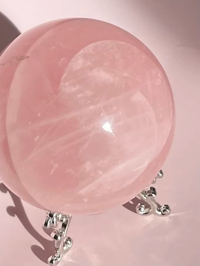 Rose Quartz Sphere (AAA Grade) Rose Quartz Sphere from Aura & Stone Australia